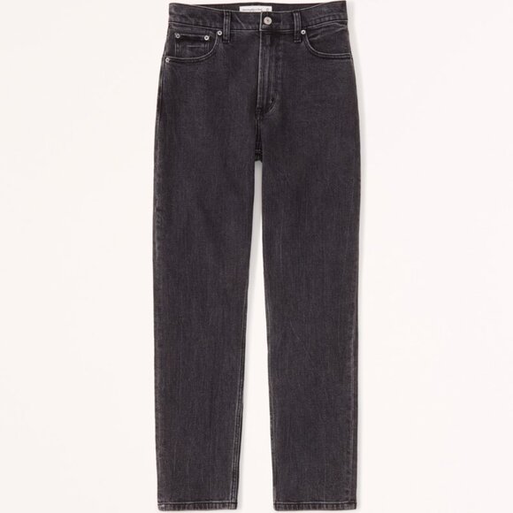 Abercrombie & Fitch Black High Rise Mom jean, Size: 27 long - Picture 6 of 8